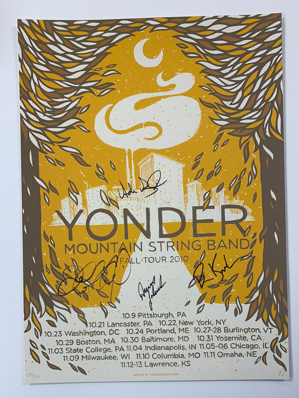 Yonder Mountain String Band - 2010 John Vogl poster Fall Tour