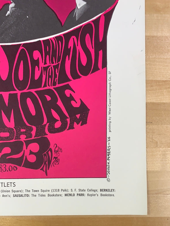 Yardbirds - 1966 John H Myers Poster San Francisco, CA The Fillmore 2nd
