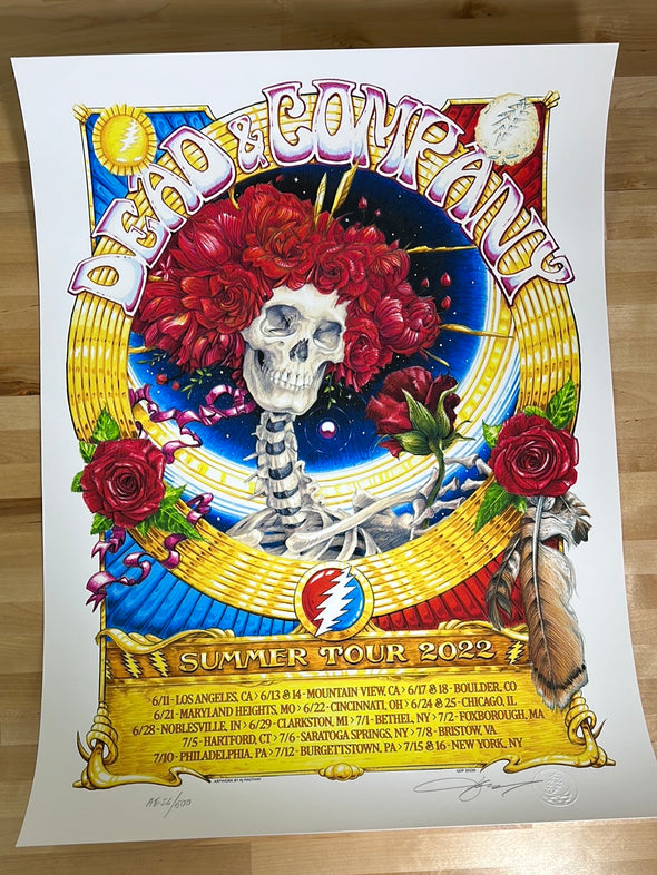 Dead & Company - 2022 AJ Masthay poster Summer Tour S/N