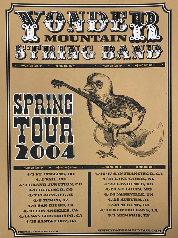 Yonder Mountain String Band - 2009 Jaime Cervantes poster Spring Tour