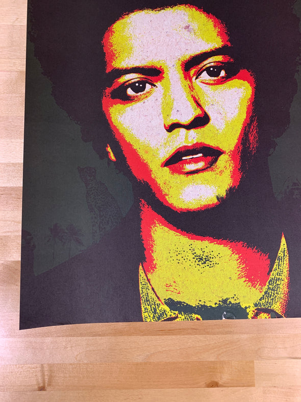 Bruno Mars - 2013 Moonshine Jungle Tour poster (damaged) San Deigo CA