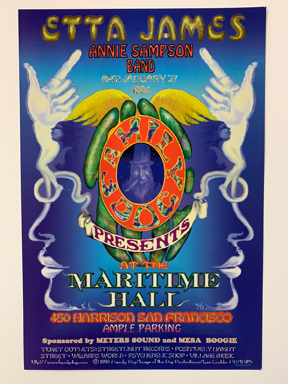 FD/ID 5 Etta James - 1996 Lee Conklin poster Maritime Hall San Fran 1st