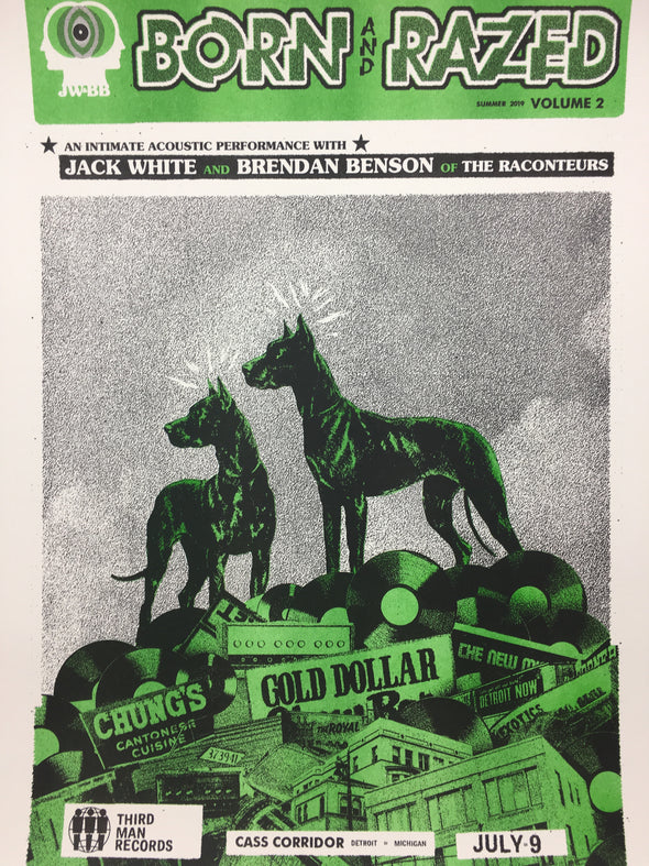 Jack White - 2019 The Silent Giants poster Detroit, MI Third Man Records