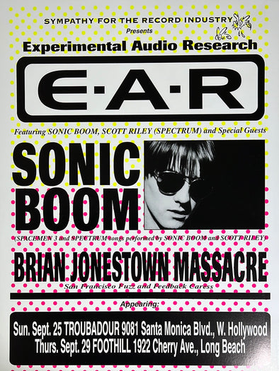 E.A.R. - 1996 Seaside Printing poster Sonic Boom Hollywood, CA
