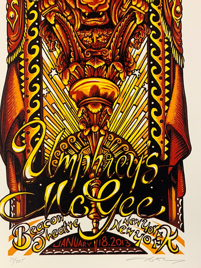 Umphreys McGee - 2013 AJ Masthay 1st poster New York, NY Beacon Theatre