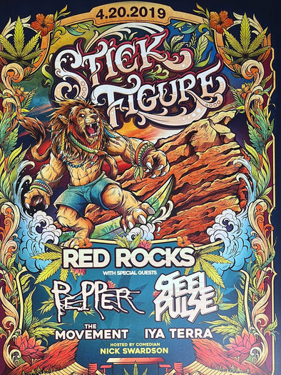 Stick Figure - 2019 poster Red Rocks Morrison, CO