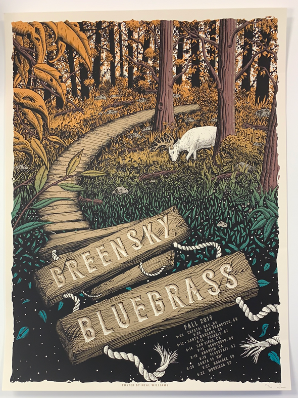 Greensky Bluegrass - 2017 Neal Williams poster Fall Tour