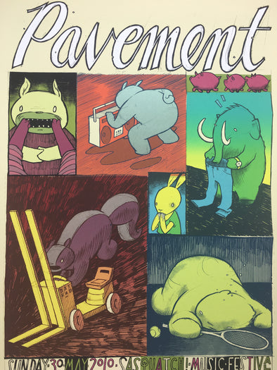 Pavement Sasquatch - 2010 Jay Ryan poster George, WA Gorge Amphitheatre