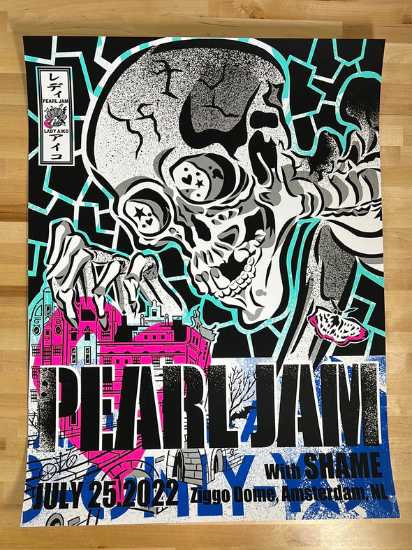 Pearl Jam - 2022 Lady Aiko poster Amsterdam, NED