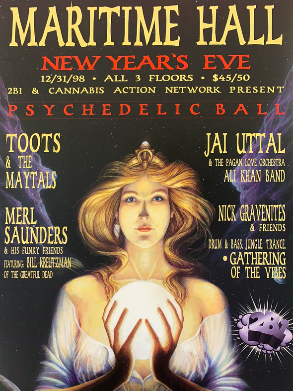 MHP 55 New Year's Eve - 1998 poster Maritime Hall San Fran 1st