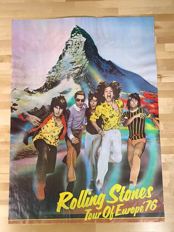 The Rolling Stones - 1976 Tour of Europe poster Original Vintage