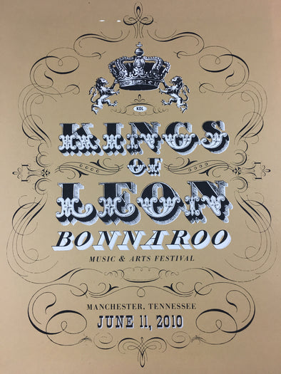 Kings of Leon - 2010 Kilroe Ibanez Bonnaroo poster music festival