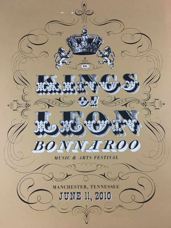 Kings of Leon - 2010 Kilroe Ibanez Bonnaroo poster music festival