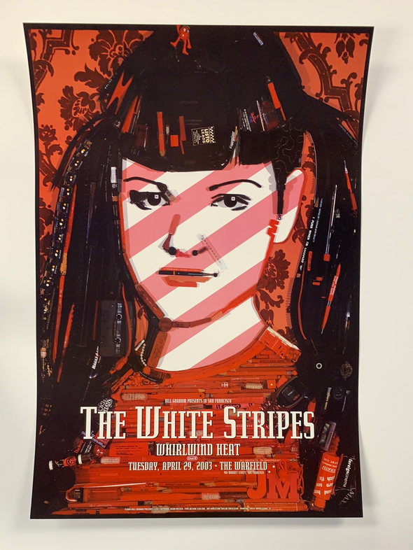 The White Stripes, Meg - 2003 4/29 poster Jason Mecier Warfield Theatre San Fran 1st
