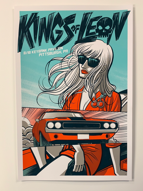 Kings of Leon - 2017 Robert Wilson poster Pittsburgh, PA Keybank Pav