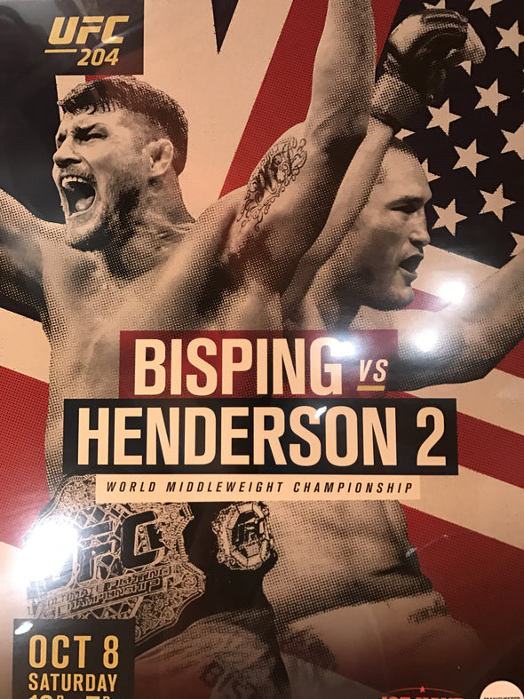 UFC 204 poster Bisping vs. Henderson 2, Manchester Arena PPV