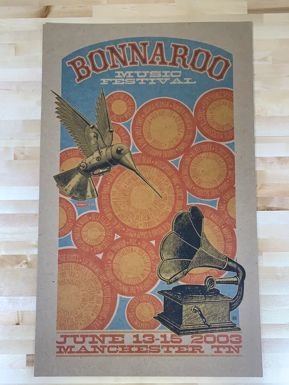 Bonnaroo - 2003 Mike King poster Manchester, Tennessee