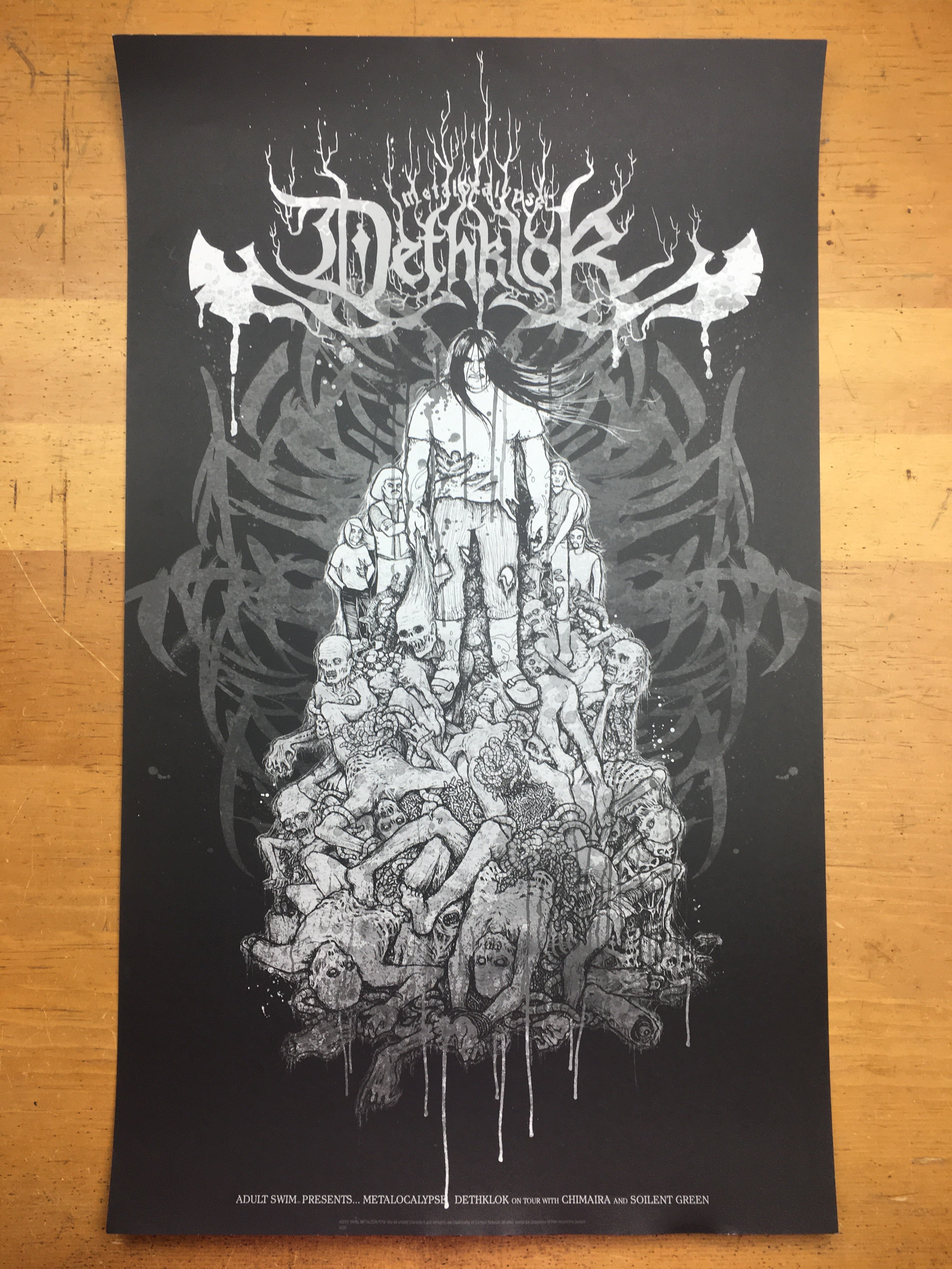 Dethklok - 2007 Mark Riddick poster Atlanta, GA Center Stage – Sold Out ...