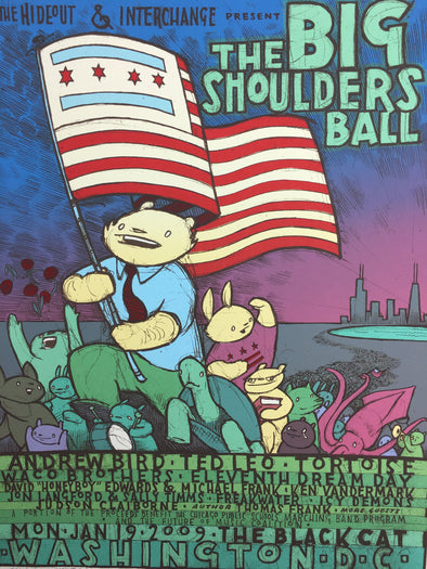 Big Shoulders Ball - 2009 Jay Ryan poster Washington, DC Black Cat