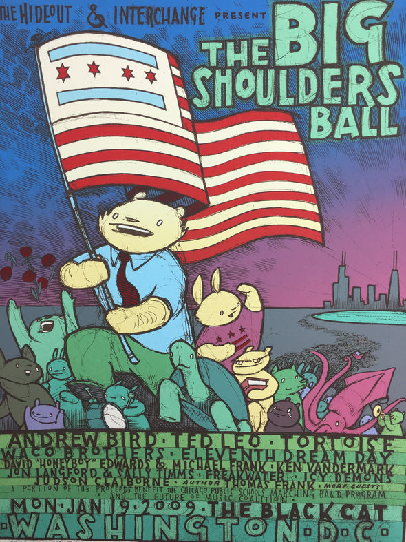 Big Shoulders Ball - 2009 Jay Ryan poster Washington, DC Black Cat
