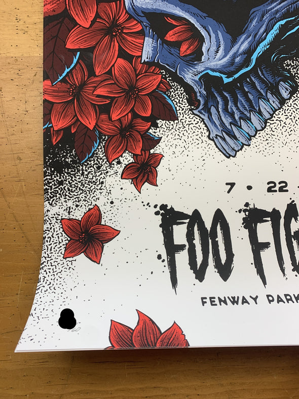 Foo Fighters - 2018 Brandon Heart poster Boston, MA Fenway Park AP S/N