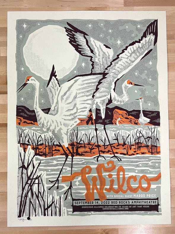 Wilco - 2022 Furturtle poster Red Rocks Morrison, CO