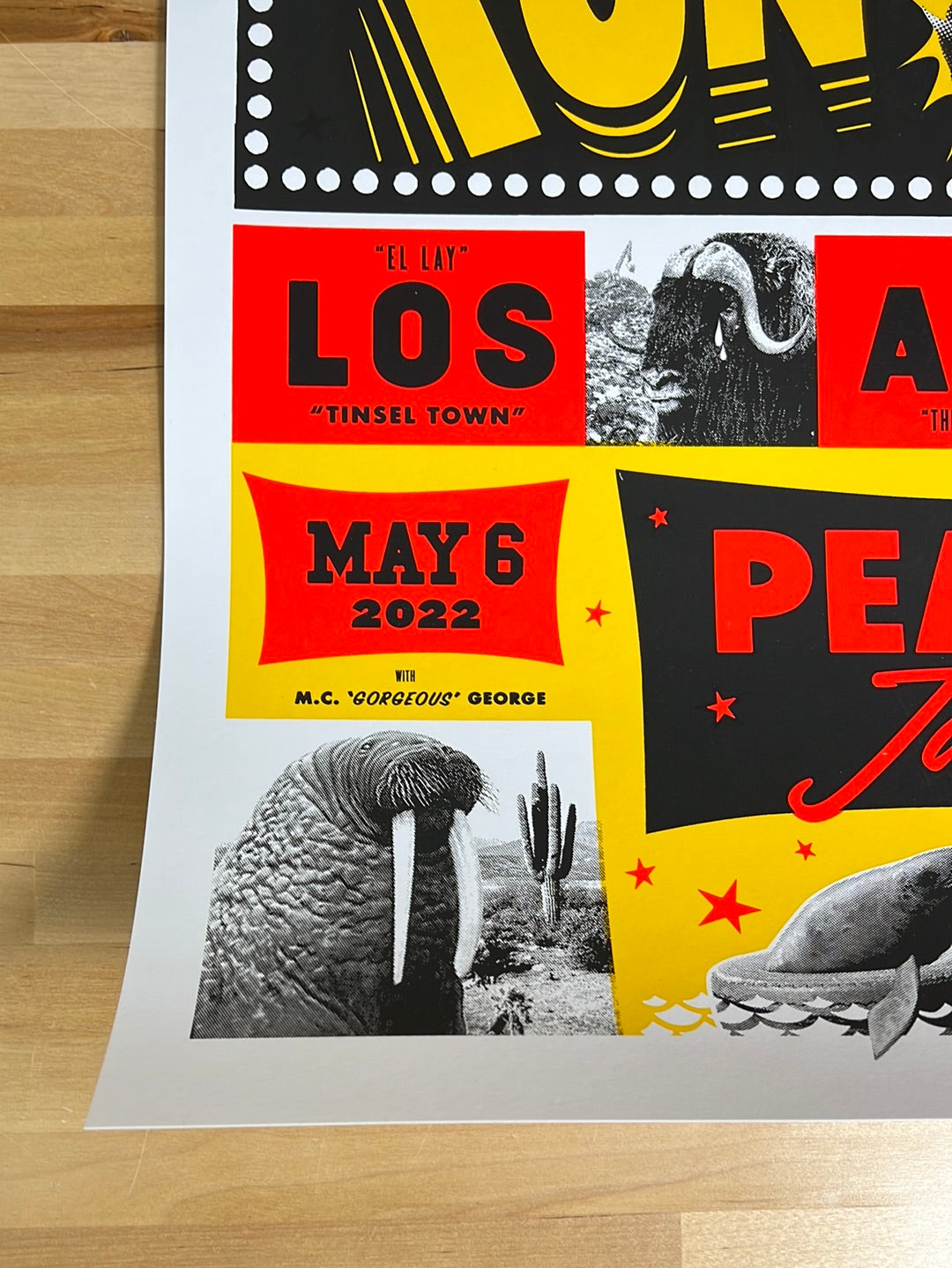 2022 Pearl Jam Los Angeles 5/6 Tour Poster