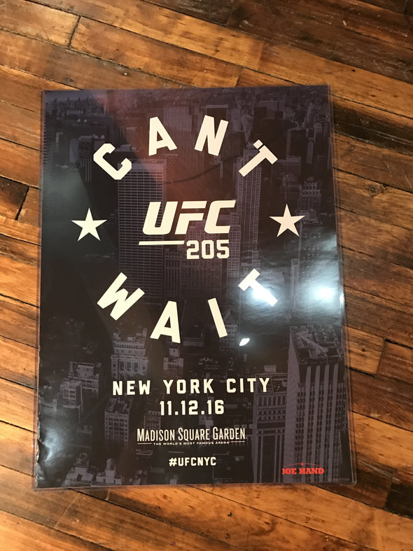 UFC 205 poster Can't Wait New York City Madison Square Garden