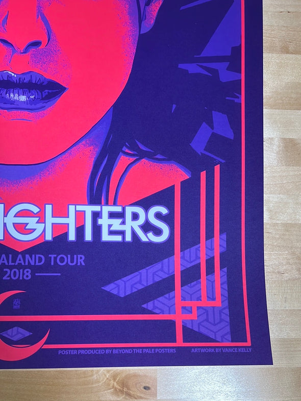 Foo Fighters - 2018 Vance Kelly poster New Zealand Tour