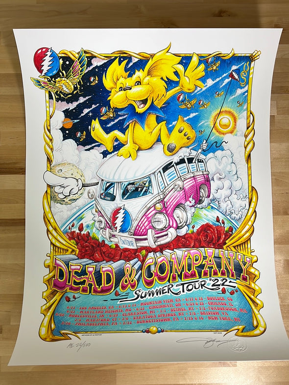 Dead & Company - 2022 AJ Masthay poster Summer Tour VIP S/N