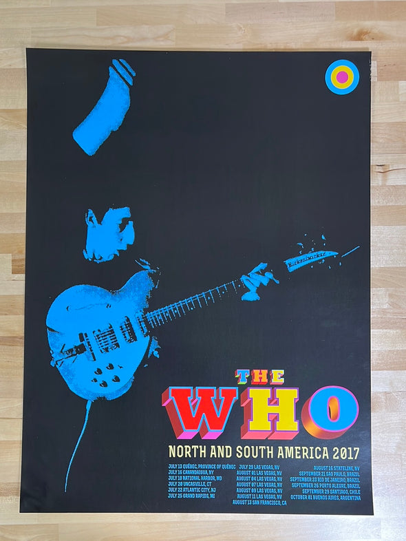 The Who - 2017 poster North & South America Tour Litho print
