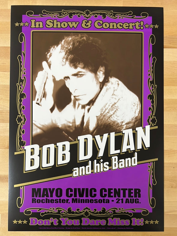 Bob Dylan - 2012 Geoff Gans poster Rochester, MN