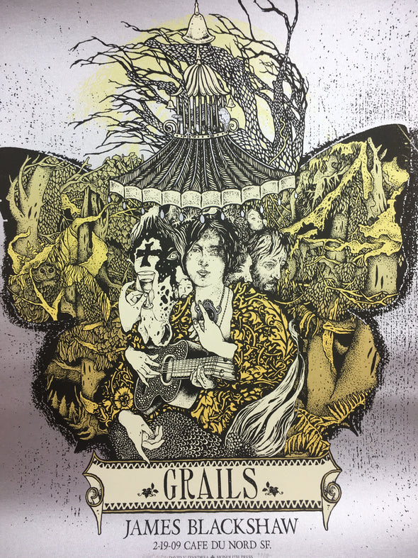Grails - 2009 David V. D'Andrea poster San Francisco, CA Cafe Du Nord
