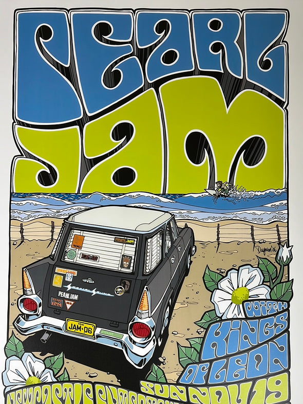 Pearl Jam - 2006 Daymon Greulich poster Newcastle, AUS Kings of Leon