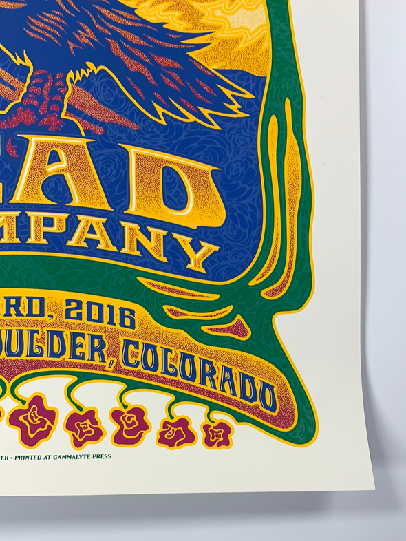 Dead & Company - 2016 Dave Hunter poster Boulder, CO 7/3 Summer Tour