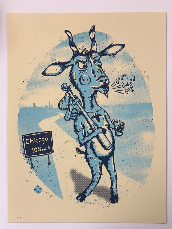 Chicago Cubs - Fugscreens Studios poster Goat Art print