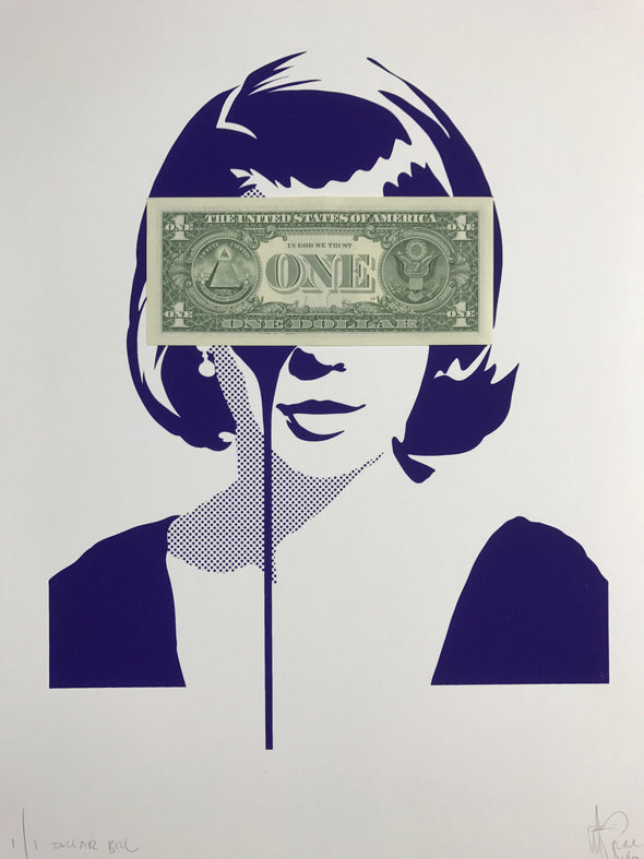 Dollar Bill - 2017 Pure Evil poster/print original 1/1 hand signed screen print