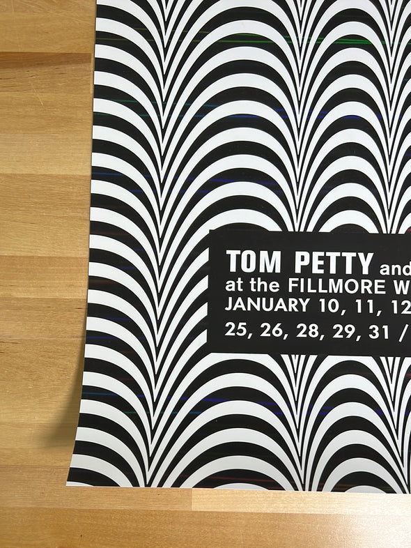 Tom Petty - 1997 poster Fillmore San Francisco, CA 2022 release FOIL B&W #'d
