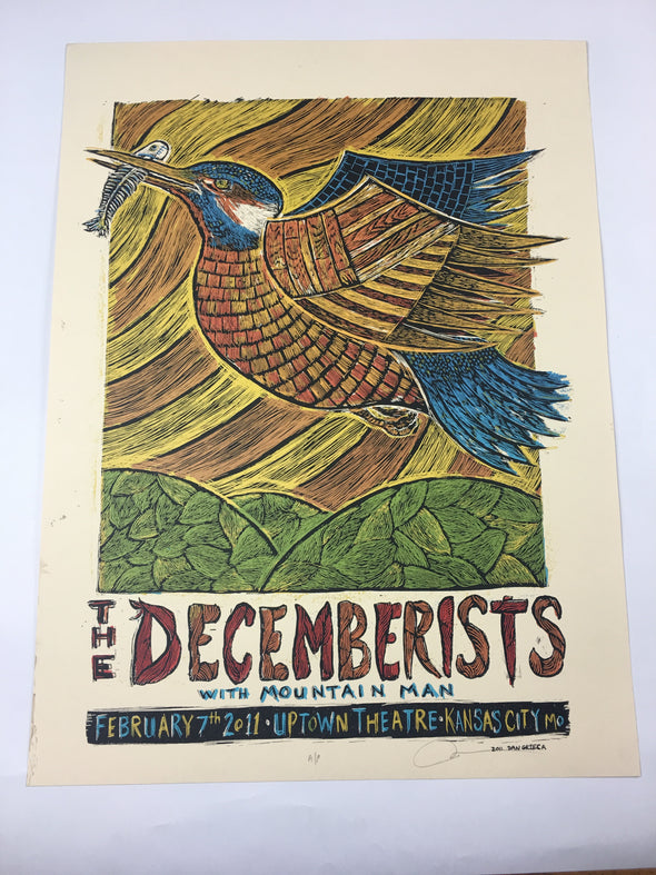 The Decemberists - 2011 Dan Grzeca Poster Kansas City, MO Uptown Theater