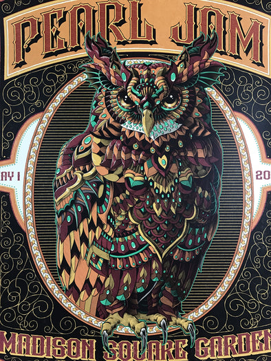 Pearl Jam - 2016 BioWorkZ poster New York, Madison Square Garden, MSG, NY