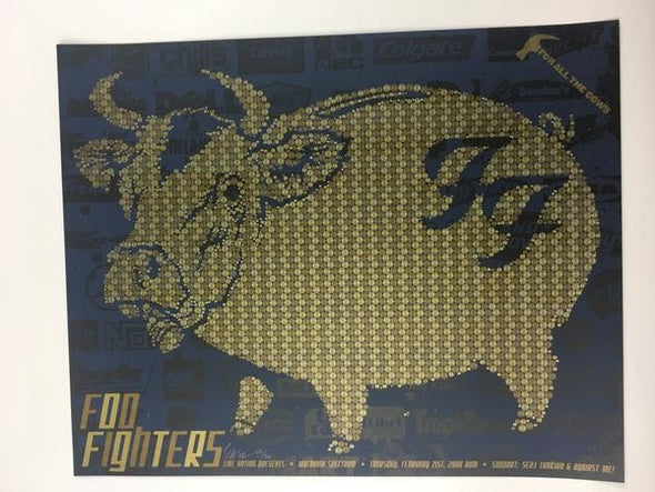 Foo Fighters - 2008 Todd Slater Poster Philadelphia, PA Wachovia Spectrum