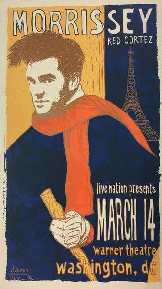 Morrissey - 2009 Todd Slater Poster Washington DC, Warner Theatre