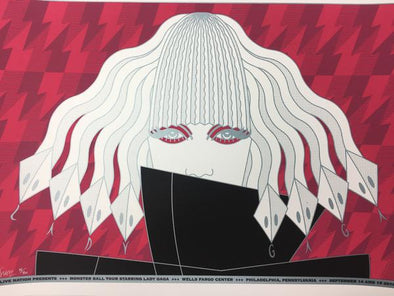 Lady Gaga - 2010 Todd Slater Poster Philadelphia, PA Wells Fargo Center