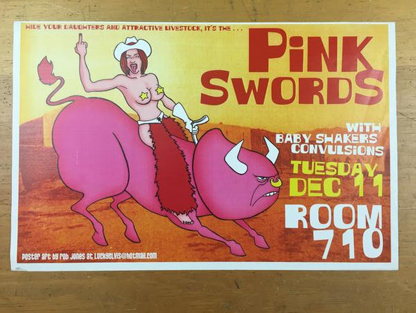 Pink Swords - 2001 Rob Jones Poster Austin, TX Room 710