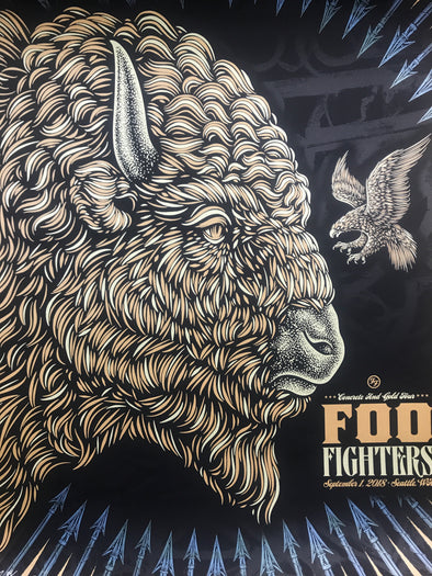 Foo Fighters - 2018 Todd Slater poster Seattle, WA Safeco Field