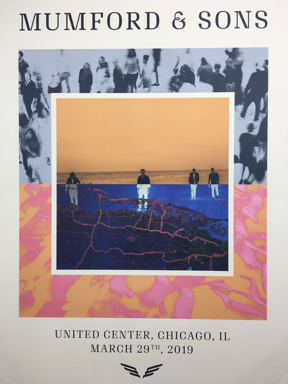 Mumford & Sons - 2019 poster VIP Chicago United Center print