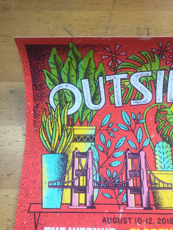 Outside Lands - 2018 Eric Nyffeler poster San Francisco Golden Gate Park