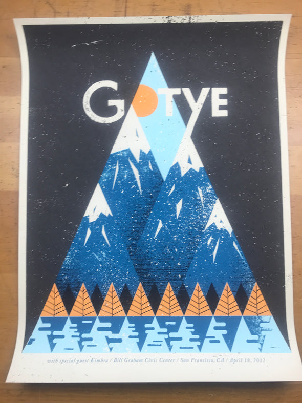 Gotye - 2012 Eric Nyffeler poster San Francisco Bill Graham Civic