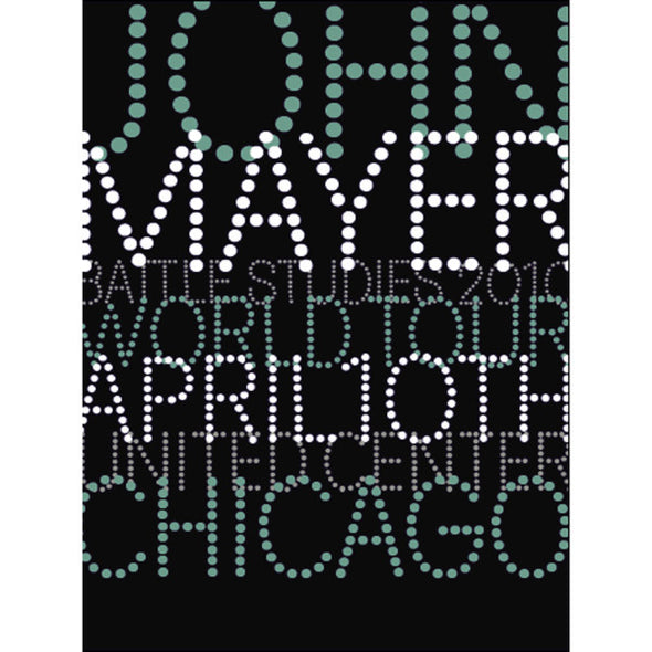 John Mayer - 2010 House Industries poster United Center Chicago