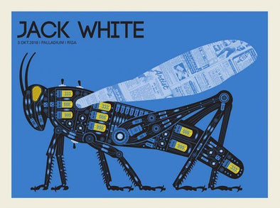 Jack White - 2018 Methane Studios poster Riga, LVA BHR Tour